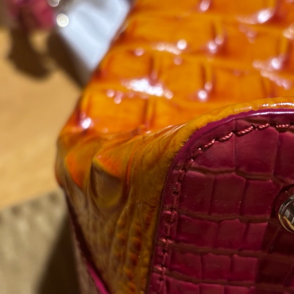 Brahmin Large Duxberry Satchel. Passion Fruit Melbourne. Orig. dust bag. 14x12x5 - Picture 9 of 13